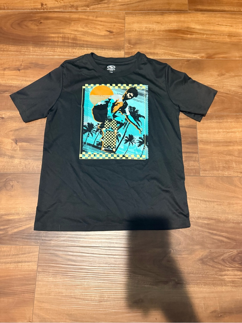 Black Graphic Surf Skate Tee - athletic works